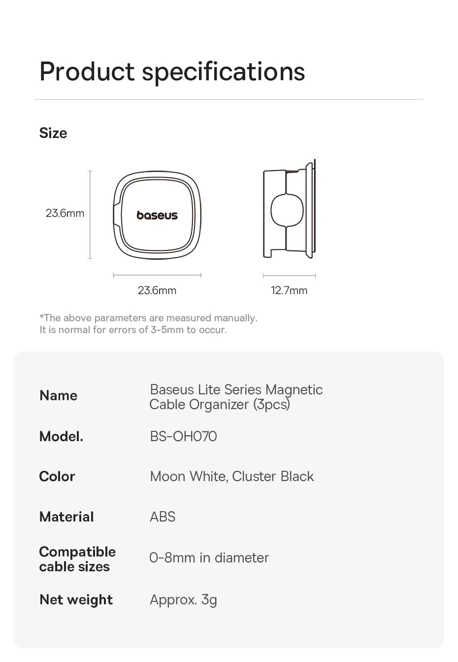 Organizador de Cables Magnético - Escritorio Ordenado