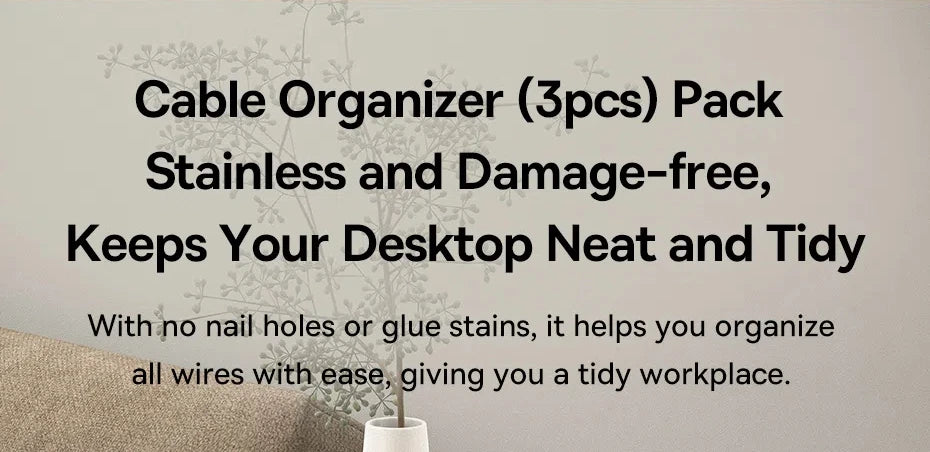 Organizador de Cables Magnético - Escritorio Ordenado